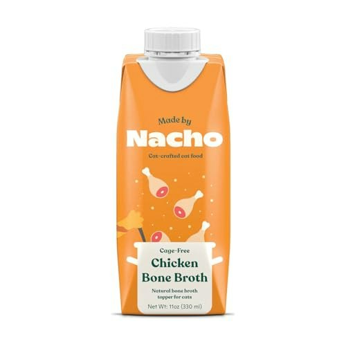 Made by Nacho Chicken Bone Broth Cat Food Topper 11-oz.: $5.97 Made by Nacho Chicken Bone Broth Cat Food Topper 11-oz.: $5.97