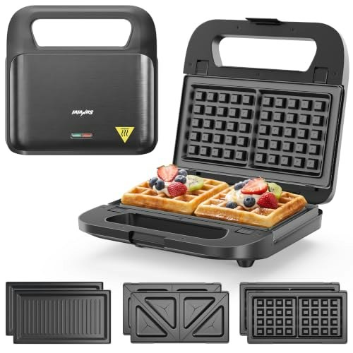 Sunvivipro 3-in-1 Electric Sandwich Maker, Waffle Iron, and Panini Press: $28.79 Sunvivipro 3-in-1 Electric Sandwich Maker, Waffle Iron, and Panini Press: $28.79