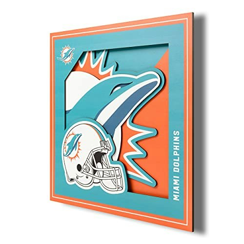 YouTheFan Miami Dolphins 12" x 12" 3D Logo Wall Art: $15.14 YouTheFan Miami Dolphins 12" x 12" 3D Logo Wall Art: $15.14