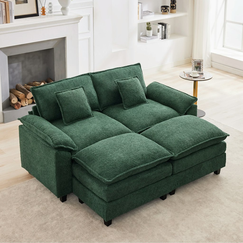 Ebern Designs Chenille Fabric Loveseat Sofa: $149