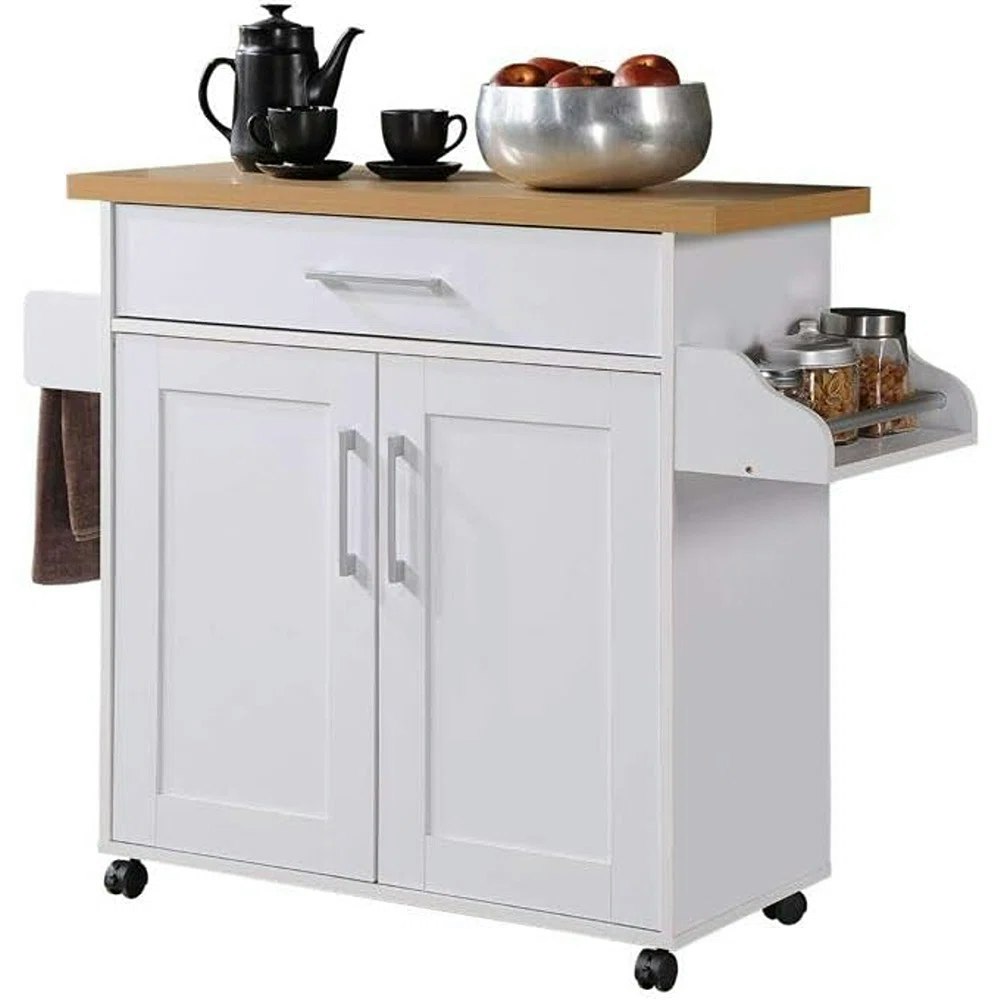 Charlton Home Poneto Kitchen Cart: $89