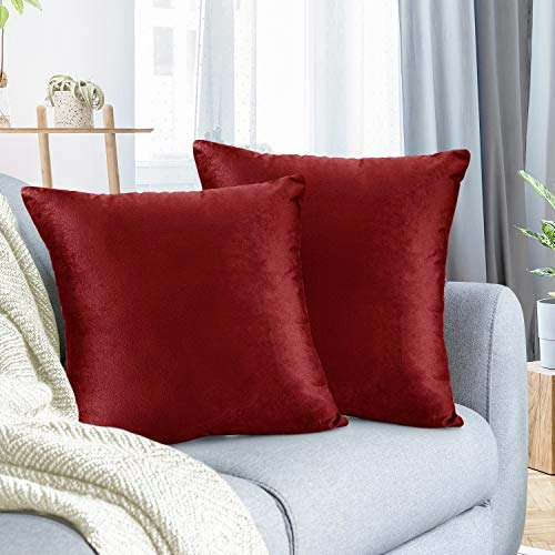 Nestl 22x22-inch Velvet Throw Pillow Covers 2-Pack: $21.99