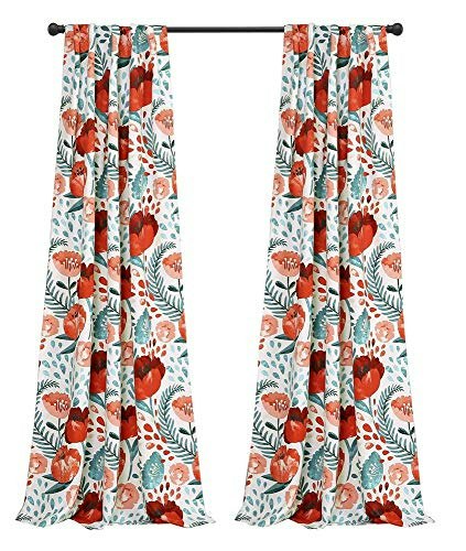 Lush Decor 52" x 108" Poppy Garden Light Filtering Curtains 2-Pack: $54.22 Lush Decor 52" x 108" Poppy Garden Light Filtering Curtains 2-Pack: $54.22