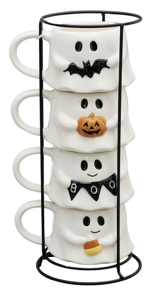 Way To Celebrate Halloween Ghost Stack Ceramic Mug Set: $6.48 Way To Celebrate Halloween Ghost Stack Ceramic Mug Set: $6.48