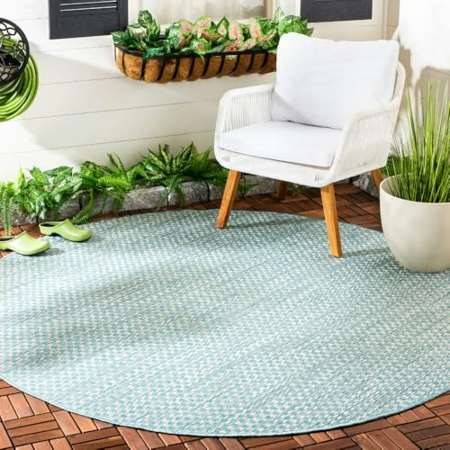 Safavieh Courtyard Collection 6'7" Round Washable Outdoor Rug: $67.99 Safavieh Courtyard Collection 6'7" Round Washable Outdoor Rug: $67.99