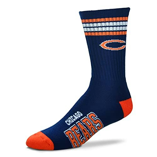 For Bare Feet Chicago Bears 4-Stripe Deuce Youth Crew Socks: $13.75 For Bare Feet Chicago Bears 4-Stripe Deuce Youth Crew Socks: $13.75