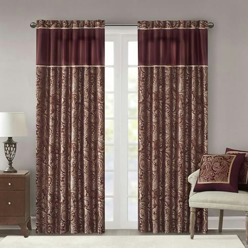 Madison Park Faux Silk Light Filtering Window Curtain 50x95-Inch: $38.69