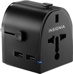Insignia All-in-One Travel Adapter w/ 2 USB Ports