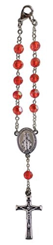 Cathedral Art Ruby Birthstone Car Rosary: $8.13