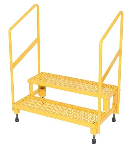Vestil 500-lb. Adjustable 2-Step Steel Stand with Handrails: $404.99