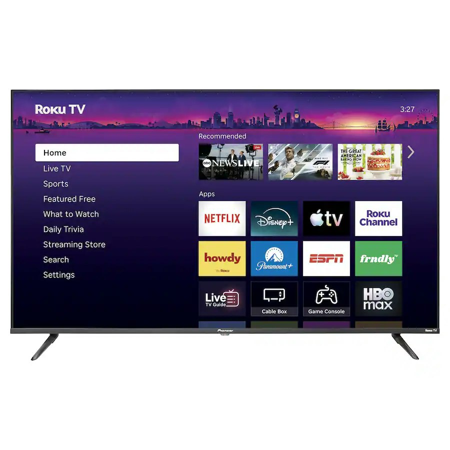 Pioneer PN55-R851-26 55" 4K Smart Roku TV: $180