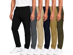Men's Super Stretch Chino Pants 3-Pack for $18 + free shipping w/ Prime