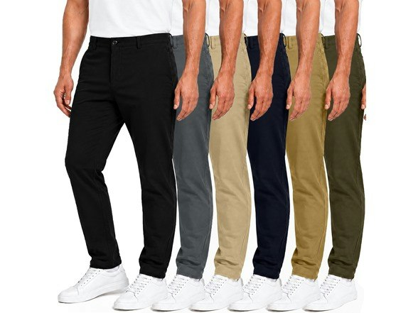 Men's Super Stretch Chino Pants 3-Pack: $18