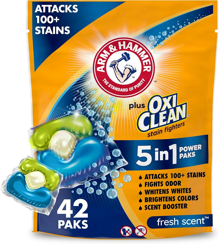 Arm & Hammer Plus Oxi Clean 5-in-1 Laundry Detergent Power Paks 42-Pack: $5.07 via Sub & Save