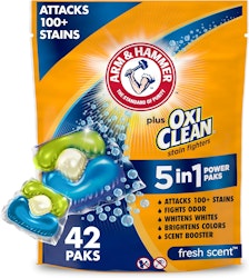 Arm & Hammer Plus Oxi Clean 5-in-1 Laundry Detergent Power Paks 42-Pack for $5.07 via Sub & Save + free shipping w/ Prime