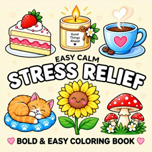 Cozy Moments Stress Relief Coloring Book: $6.75
