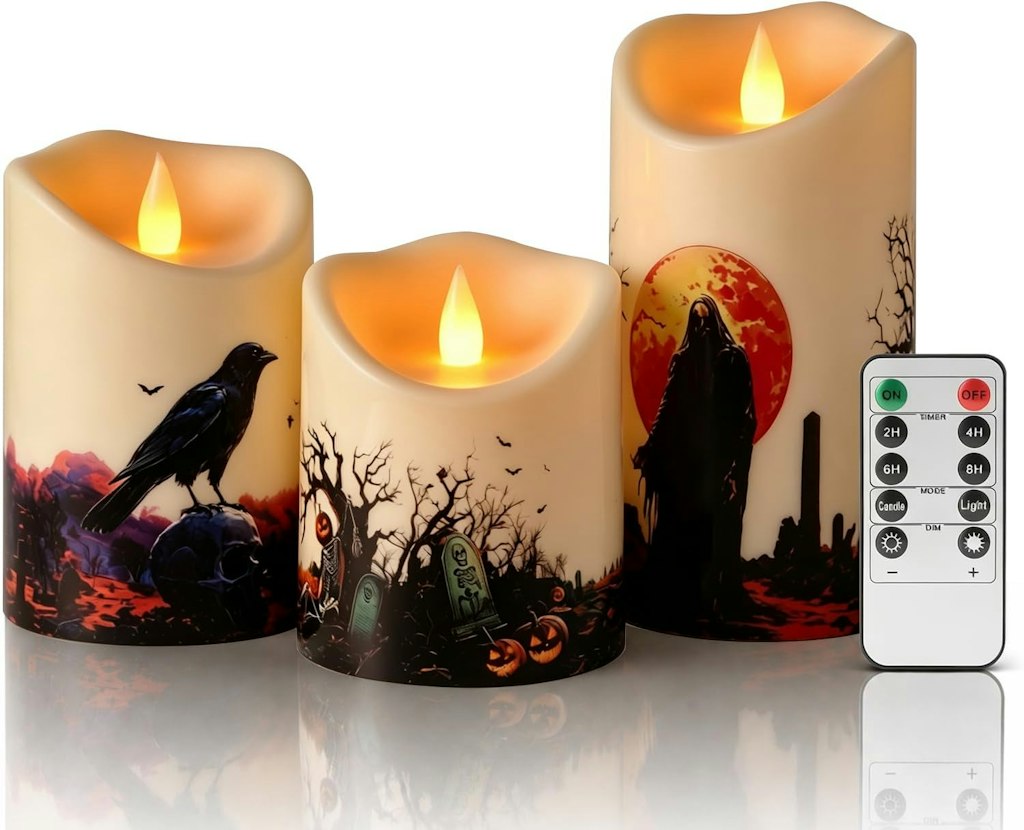 Artmarry Halloween Flameless Candles Set: $4.99