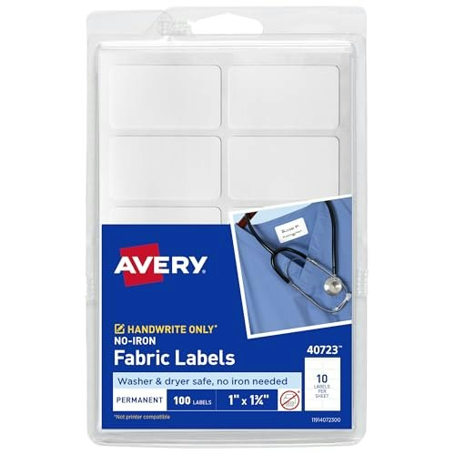 Avery No-Iron Fabric Labels 100-Pack: $11.03