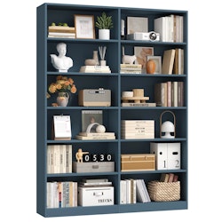 Ebern Designs Geng Double 6-Tier Standard Bookcase for $140 + free shipping