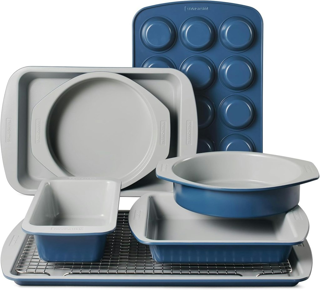 Tramontina Rise 8-Piece Ceramic Non-Stick Bakeware Set: $46 Tramontina Rise 8-Piece Ceramic Non-Stick Bakeware Set: $46