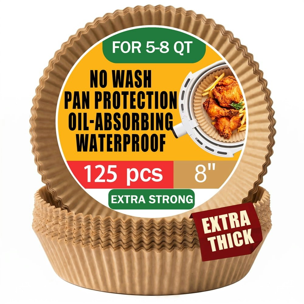 Tilnce 8-inch Air Fryer Paper Liners 125-Pack: $10.88 Tilnce 8-inch Air Fryer Paper Liners 125-Pack: $10.88