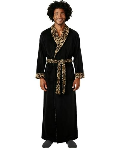 Alexander Del Rossa Men's Leopard Print Robe: $39.99