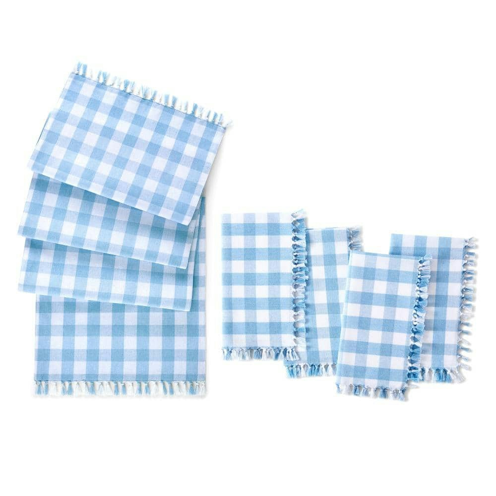 Knotted Gingham Table Runner and Napkin 5-Piece Set: $29.99