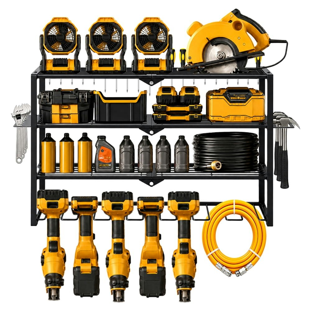 Heihing 4-Tier Wall-Mounted Power Tool Organizer: $37.99 Heihing 4-Tier Wall-Mounted Power Tool Organizer: $37.99