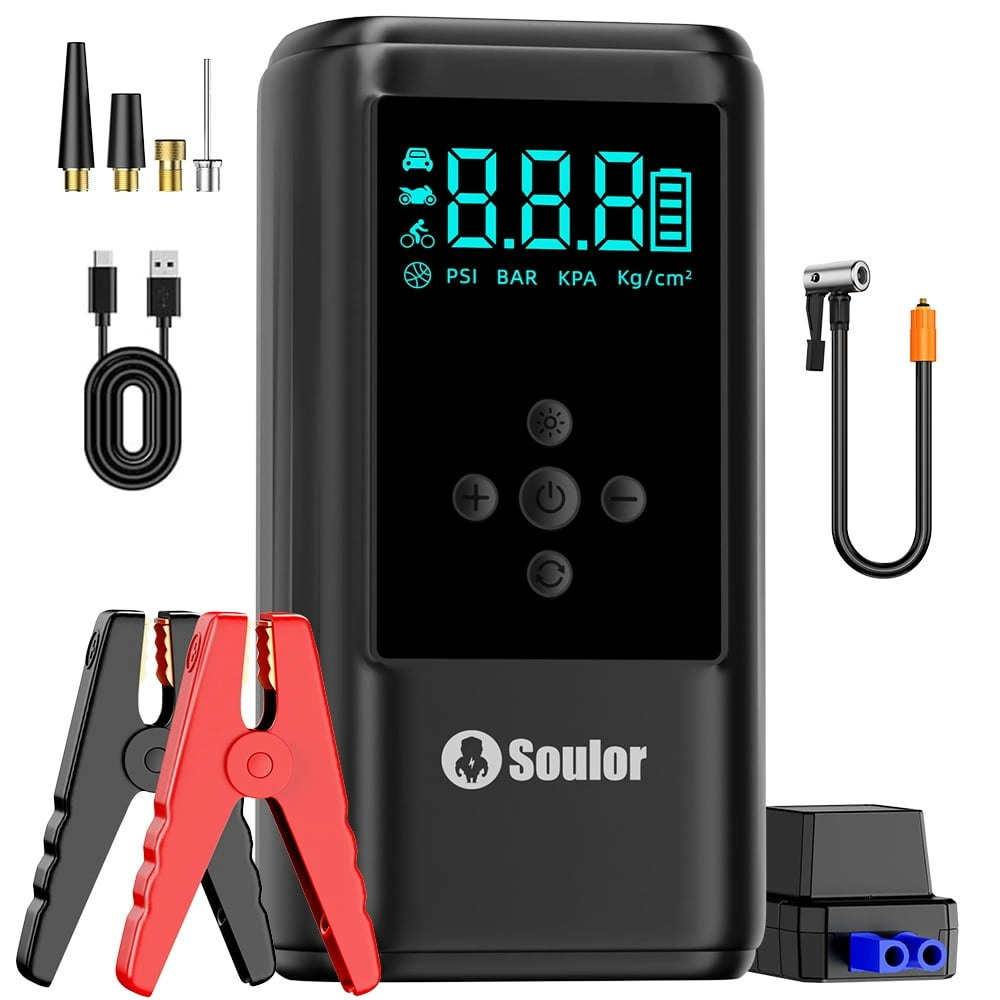 6,000A 160-PSI Jump Starter and Air Compressor: $45.99 6,000A 160-PSI Jump Starter and Air Compressor: $45.99