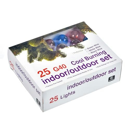 Vickerman 25-Count Multi-Colored G40 Twinkle Light Strand: $30.28 Vickerman 25-Count Multi-Colored G40 Twinkle Light Strand: $30.28