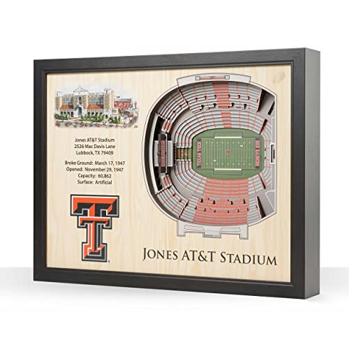 YouTheFan NCAA Texas Tech Red Raiders StadiumView 3D Wall Art: $168.67 YouTheFan NCAA Texas Tech Red Raiders StadiumView 3D Wall Art: $168.67