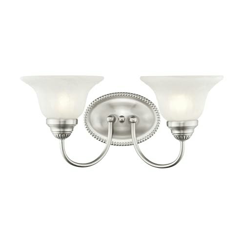 Livex Lighting Edgemont 2-Light Vanity Brushed Nickel Wall Light: $69.99