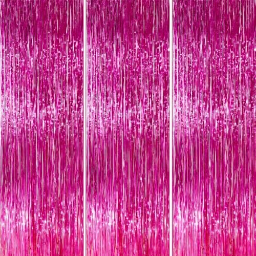 PartyWoo 8.2-Foot Foil Fringe Curtain 3-Pack: $6.39