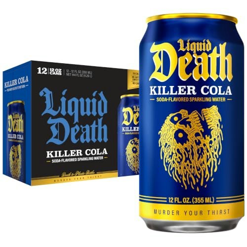 Liquid Death Killer Cola Sparkling Water 12-Pack: $11.50