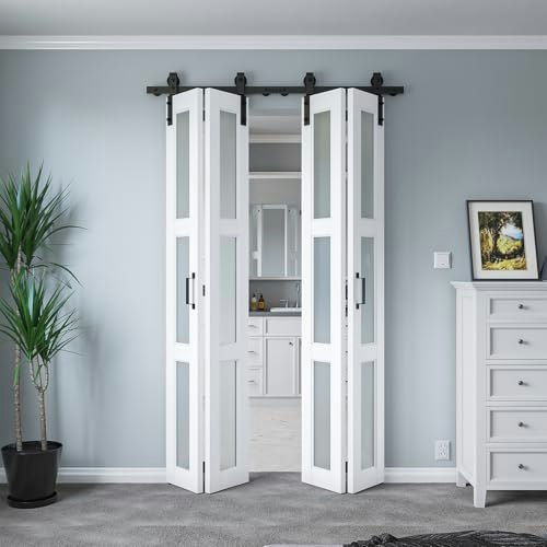 Coshomer 48" x 84" Bifold Sliding Barn Door with Hardware Kit: $464.64 Coshomer 48" x 84" Bifold Sliding Barn Door with Hardware Kit: $464.64