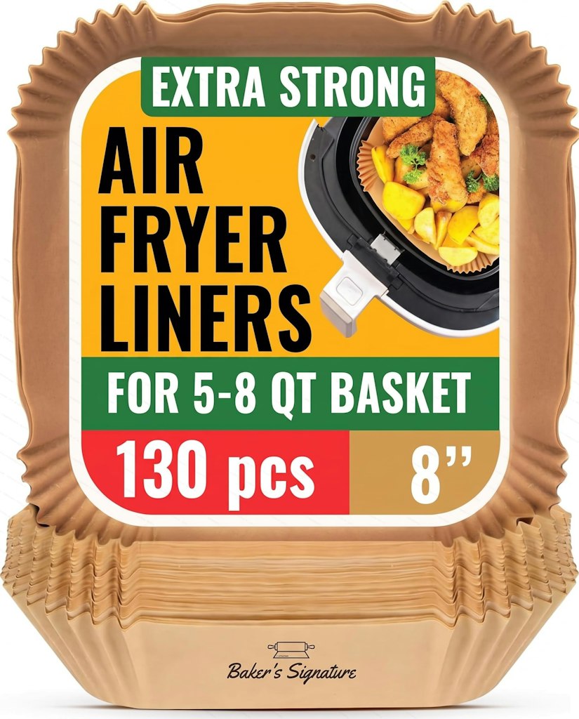 Baker's Signature Unbleached Parchment Air Fryer Liners 130-Pack: $8.50 via Sub. & Save