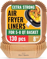 Baker's Signature Unbleached Parchment Air Fryer Liners 130-Pack for $8.50 via Sub. & Save + free shipping w/ Prime