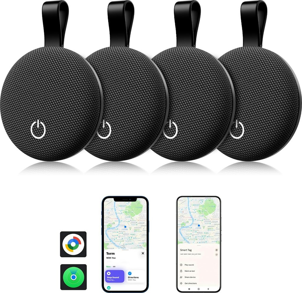 Bluetooth Item Tracker Tag for iOS & Android 4-Pack: $25