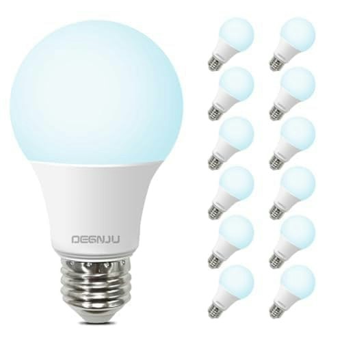 Degnju 60W Equivalent A19 Daylight LED Light Bulb 12-Pack: $17.65 Degnju 60W Equivalent A19 Daylight LED Light Bulb 12-Pack: $17.65