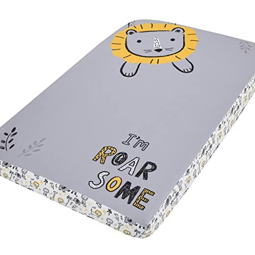 Little Love by NoJo Roarsome Lion Fitted Mini Crib Sheet: $7.04