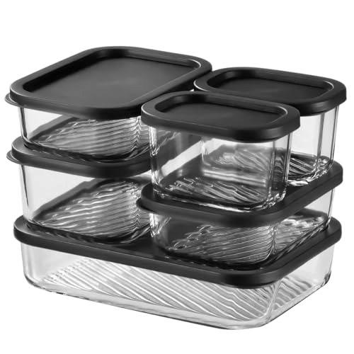 Eatex Grooved Base Glass Food Storage Containers 6-Pack: $26.99