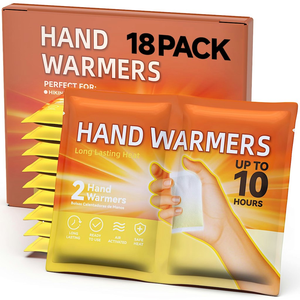Disposable Hand Warmers 18-Pack: $8.99