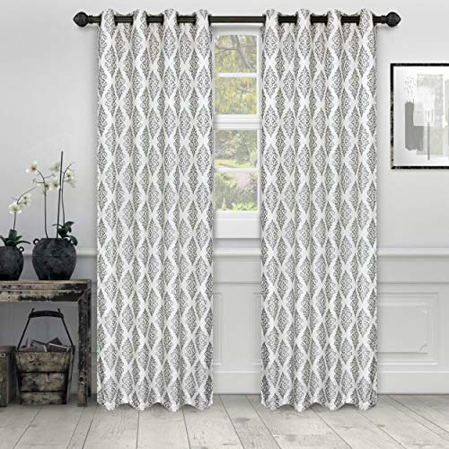 Venetian Damask Jacquard Embroidered Grommet Curtains 2-Pack: $35.99 Venetian Damask Jacquard Embroidered Grommet Curtains 2-Pack: $35.99