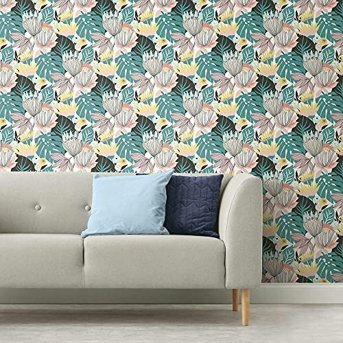 RoomMates Retro Tropical Leaves Peel and Stick Wallpaper: $13.16 RoomMates Retro Tropical Leaves Peel and Stick Wallpaper: $13.16