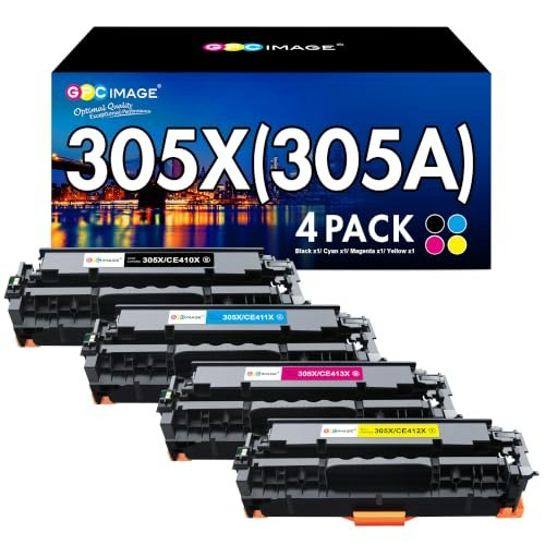 GPC Image 305X Remanufactured Toner Cartridge 4-Pack: $46.01