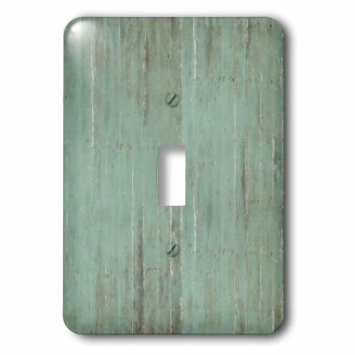 3D Rose Rustic Green Wood Look Toggle Switch Cover: $13.47