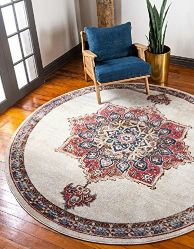 Unique Loom Utopia Collection Traditional Round Area Rug: $40.99