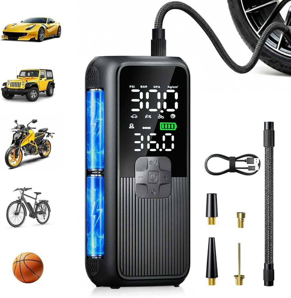 Birtokom T05-E Portable Cordless Tire Inflator Air Compressor: $36 Birtokom T05-E Portable Cordless Tire Inflator Air Compressor: $36