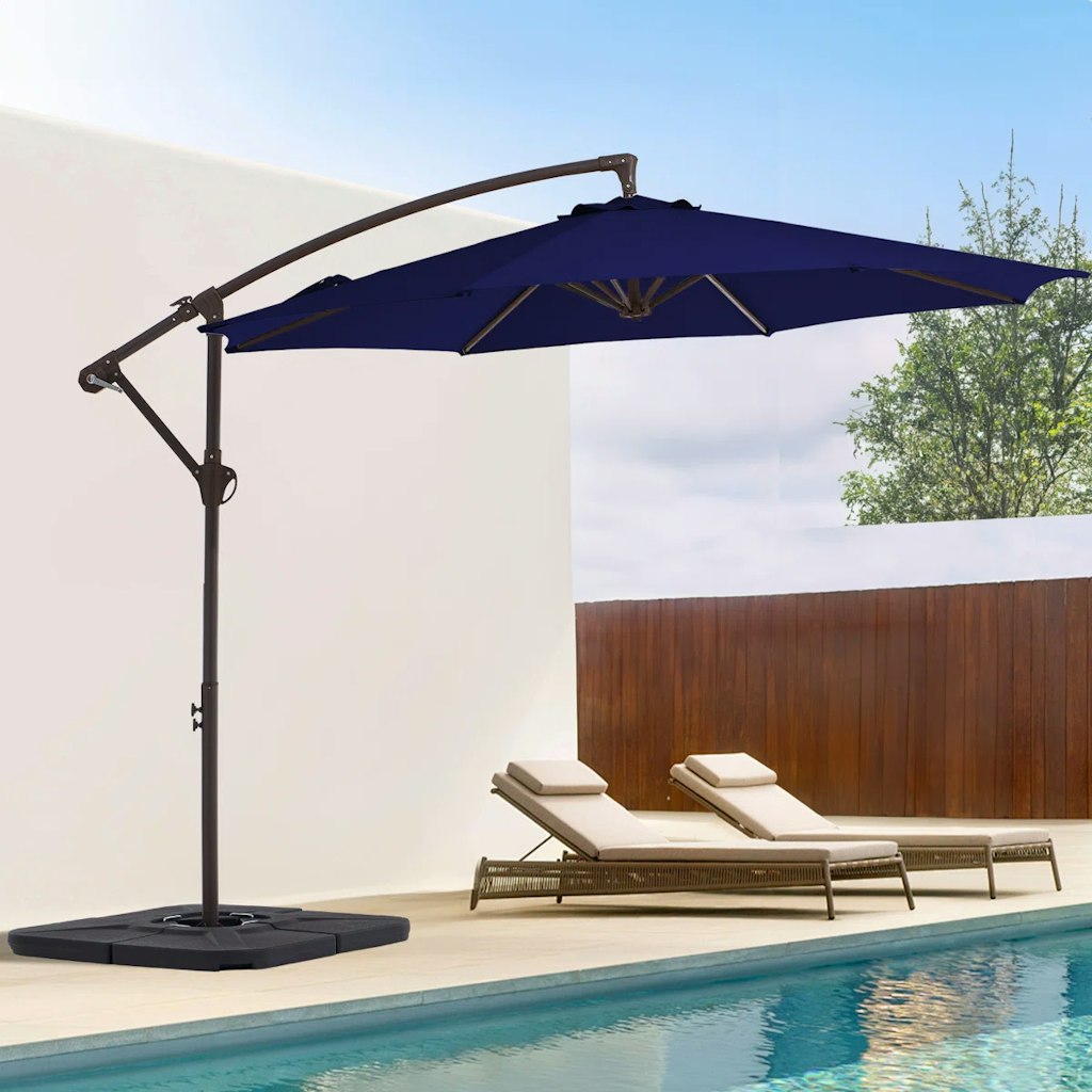 Arlmont & Co. Haque 120" Cantilever Steel Offset Patio Umbrella w/ Crank: $64 Arlmont & Co. Haque 120" Cantilever Steel Offset Patio Umbrella w/ Crank: $64