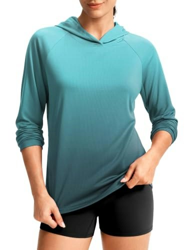 Women's UPF 50+ Lightweight Athletic Hoodie: $10.99